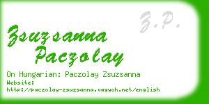 zsuzsanna paczolay business card